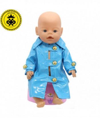 Baby Born Doll Clothes Blue Leather Coat Fit 43cm Baby Born Zapf Doll Dress Doll Accessories Children