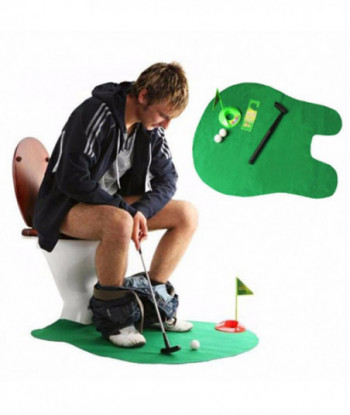 Potty Putter Toilet Golf Game Mini Golf Set Toilet Golf Putting Green Novelty Game For Men And Women