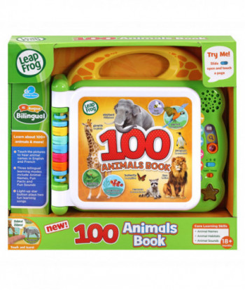 Leapfrog Learning 100 Animals Educational Book