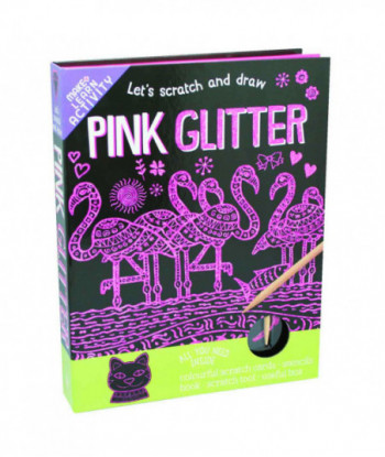 Scratch And Draw Pink Glitter Educational Set