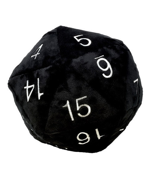 Ultra Pro Jumbo D20 Dice 10 Inch Plush Black