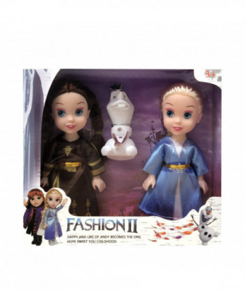 3pcs Set Mini Princess Elsa And Anna Baby Dolls Robe Fashion Toys