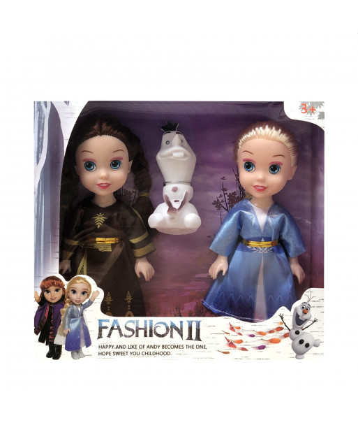 3pcs Set Mini Princess Elsa And Anna Baby Dolls Robe Fashion Toys