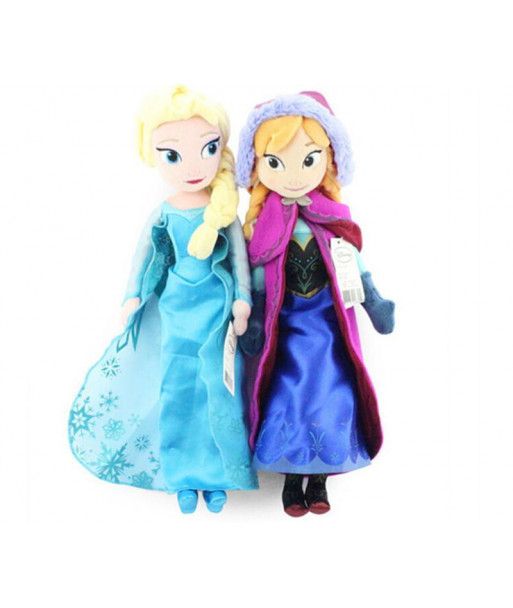 40cm 2pcs Lot Plush Doll Toys Unique Cute Girls Toys Princess Anna & Elsa Doll Girl Birthday Pelucia Boneca Juguetes