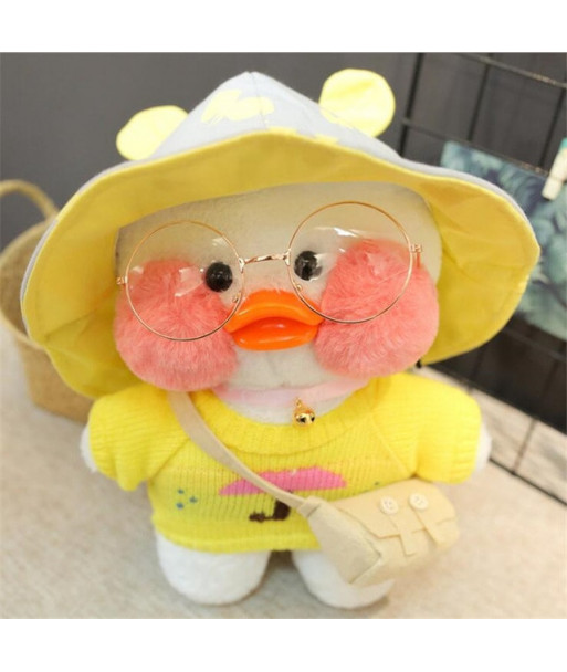 30cm Lalafanfan Café Duck Plush Stuffed Soft Toy Bag Glasses