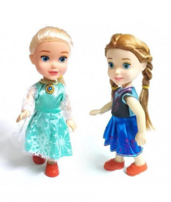 2pcs Set Mini Princess Elsa And Anna Baby Dolls The Snow Queen Toys