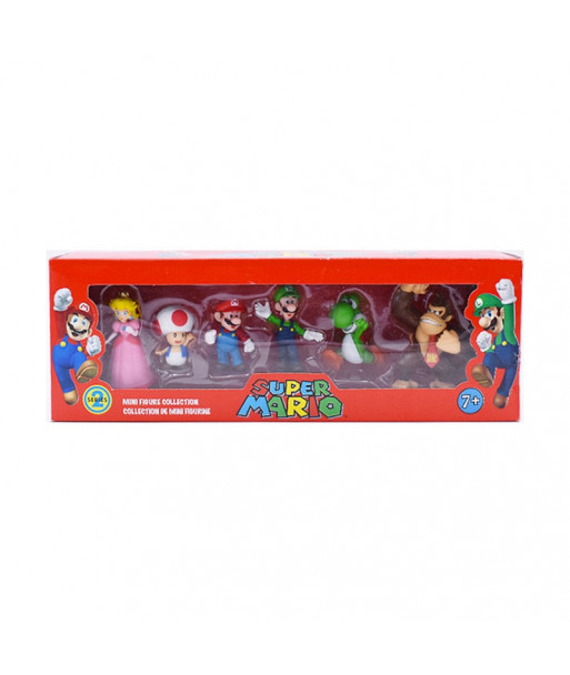 6pcs Set Super Mario Bros Peach Toad Mario Luigi Yoshi Donkey Kong Pvc Action Figure Toys Dolls In Box