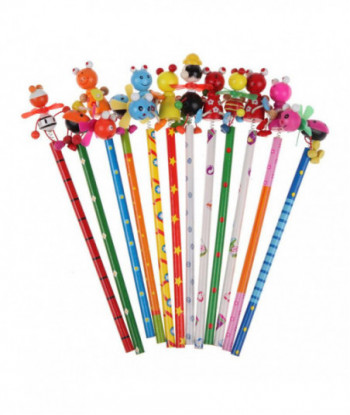 Cute 22 5cm Animal Design Woolen Windmill Pencil Children Creative Toy Fci