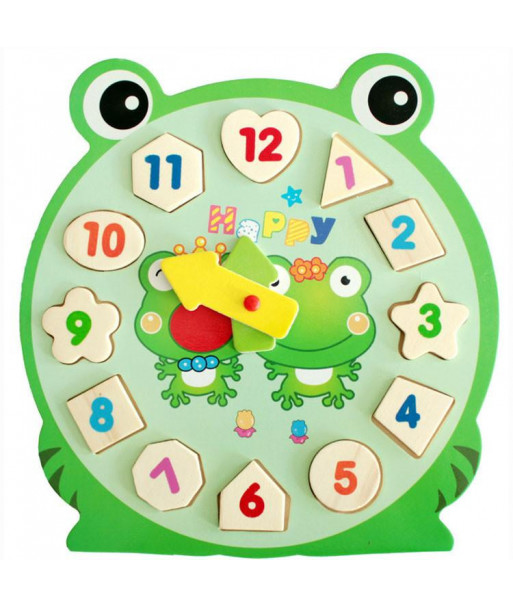 3d Puzzle Woolen Toys Childrens Educational Toy With Cartoon Pattern Digital Geometry Clock Baby Boy