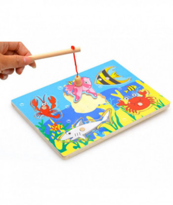 Baby Woolen Cartoon Magnetic Fishing Game Jigsaw Puzzle Board 3d Jigsaw Puzzle Children Education Toy