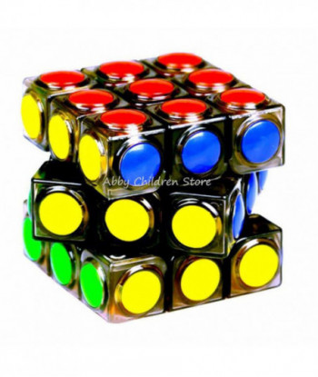 Yj Transparent Magic Cube 3x3x3 Speed Puzzle Cube Game Dot Shape Cubos Magicos Professional Puzzle Game