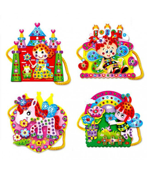 Sell Eva Cartoon Handmade Bags Diy Handsewn Diamond Educational Toys For Child Random Sent