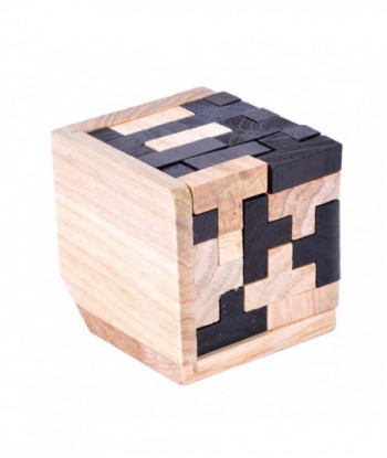 Educational Tetris Shape Wool Puzzles 3d Brain Teaser T Shape Jigsaw Puzzle Toy Cube Geometric Shape