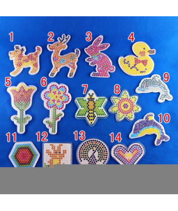 10 Piece Lot 5mm Hama Beads Template With Colore Paper Plastic Stencil Jigsaw Perler Beads Diy Transparent