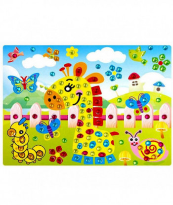2pcs Diy Diamond Sticker Handmade Crysta Paste Painting Mosaic Puzzle Toys