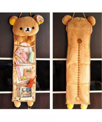 Super Cute Soft Plush Rilakkuma Long Hanging Storage Bag Toy Kawaii Hanging Bag Creative Home Family