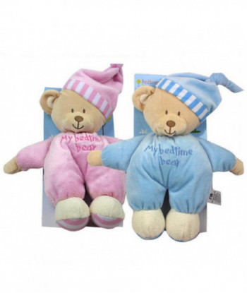 Childrens 30cm Pink Blue Bear Soft Plush Toy Sleep Bear Baby Placate Toy For Girls