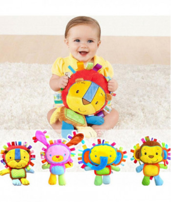 Baby Plush Toys Plush Toys With Rattles Bb Device Appease Dolls Monkey Elephant Lion Rabbit Ht2734