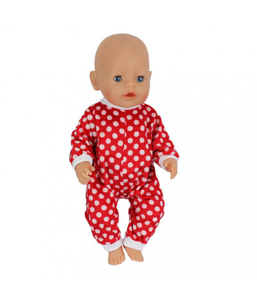 Red And White Spot Jumpsuits Clothes Wear Fit 43cm Baby Born Zapfonly Sell Clothes