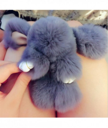 Furs Rabbit Stuffed Plush Toy With Ring Pendant Bag Car Charm Tag Cute Mini Rabbit Decoration Toy Doll