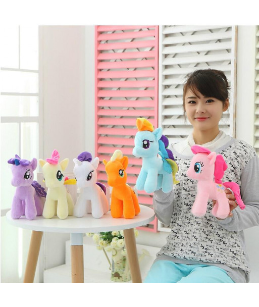 S 6 Inch 15cm Cute Rainbow Horse Toys Cartoon Toys Hobbies Stuffed Dolls Movie Tv Stuffed Plush Animals