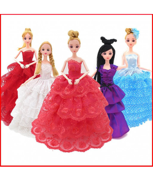 Princess Doll Clothes Dress Fashion Wedding Dress Clothing Evening Gown Clothes Doll Accessories For