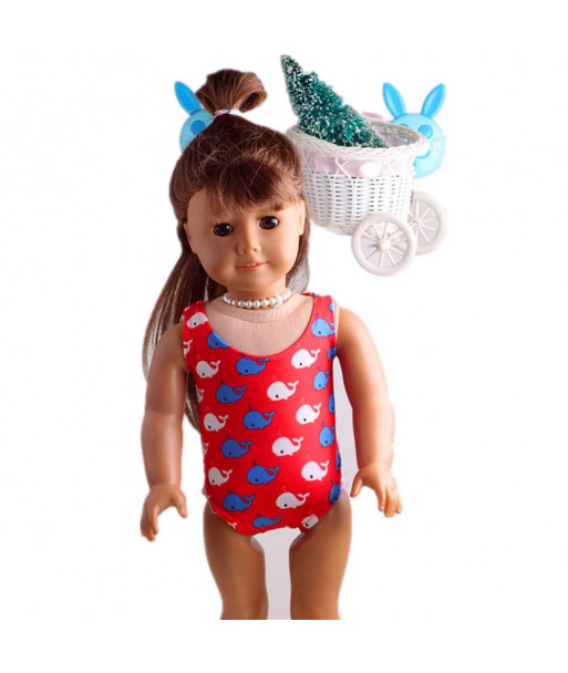 Popular 18 Inch American Girl Doll Clothes And Accessories Swimsuit Handmade Suit Dress B487