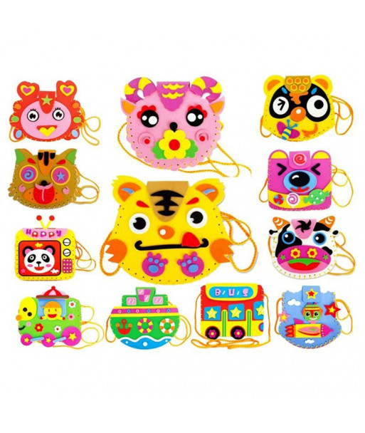 Eva Diy Handwork Toy Bags Cute Animal Style Bag Handmade Crafts Cartoon Backpacks Random Pattern K5bo