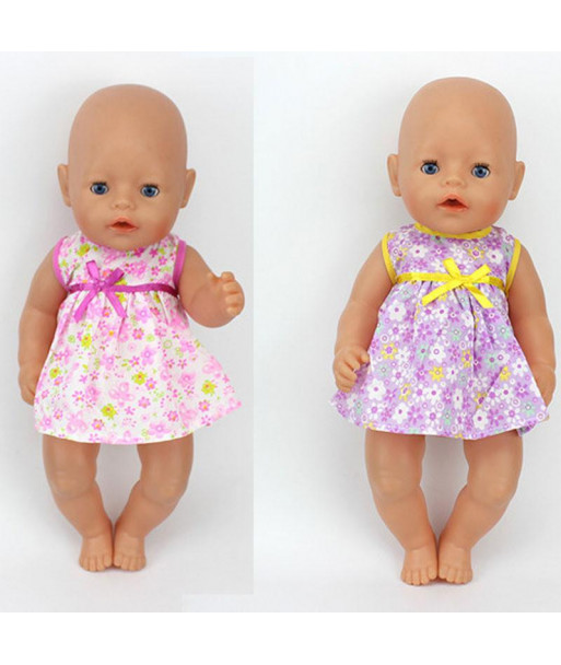 2color Choose Doll Accessories Leisure Short Dress Wear Fit 43cm Baby Born Zapf Children Birthday Only