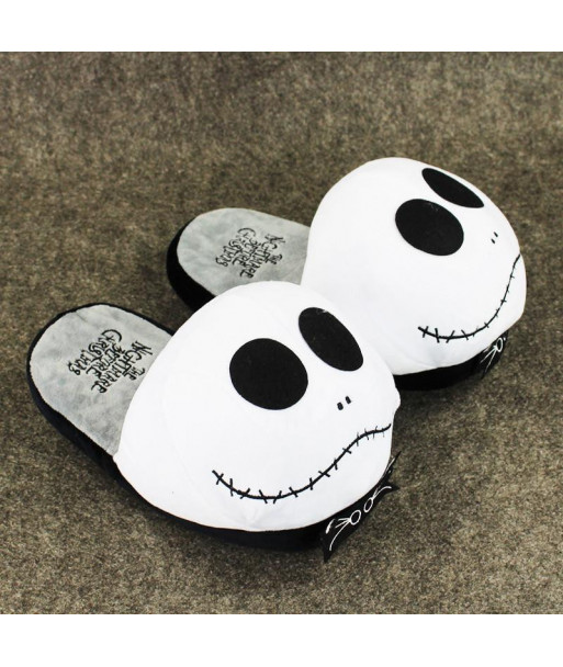 1pair 11 Inch 28cm Anime The Nightmare Before Christmas Jack Skellington Plush Slippers Shoes Warm Winter