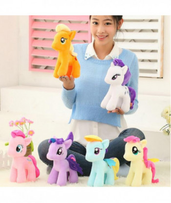 7 Inch 18cm Cute Rainbow Horse Plush Toys Cartoon Toys Stuffed Dolls Movie Tv Stuffed Plush Animals Little