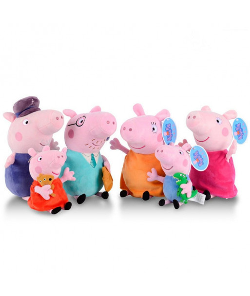 4pcs 6pcs Peppa Pig Plush Toys 19 30cm George Pig Family Chirstmas Birthday For Children Moana Baby Animal